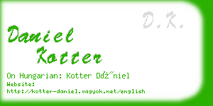 daniel kotter business card